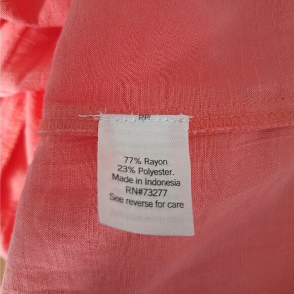 Nine West Womens Midi Sundress Peach Coastal Boho Hippie Beachy Midi XXL - Picture 6 of 8